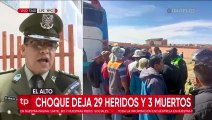 Tres fallecidos y 29 personas heridas en accidente en la carretera La Paz-Oruro deja luto en familias