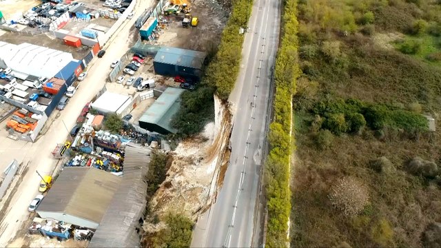 Residents fed up of road closure after landslide in Swanscombe