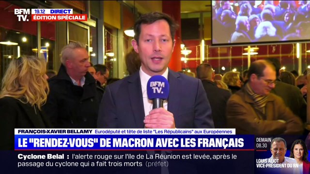 Conférence de presse d'Emmanuel Macron: Nous n'attendons plus des mots de la part du président de la République, nous attendons d'abord des actes , affirme l'eurodéputé (LR) François-Xavier Bellamy