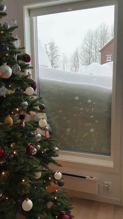 Deep Snow Buries Homes in Norway