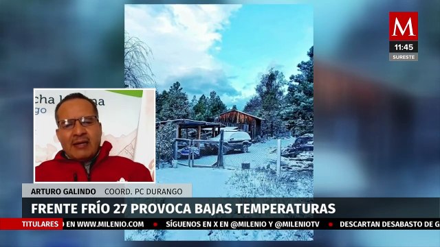 Durango realiza operativos por las bajas temperaturas del frente frío 27