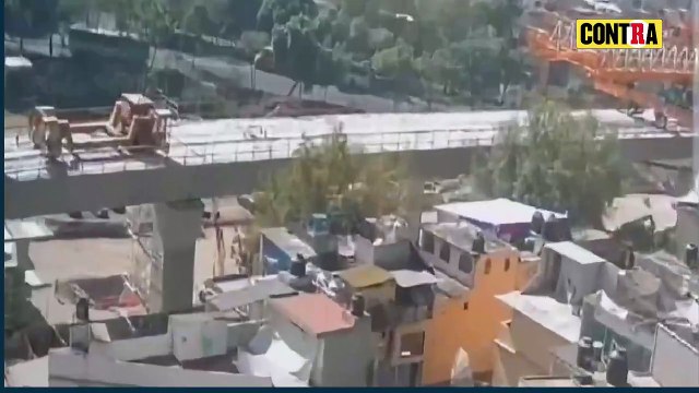 Cae dovela de concreto del Tren Interurbano México-Toluca