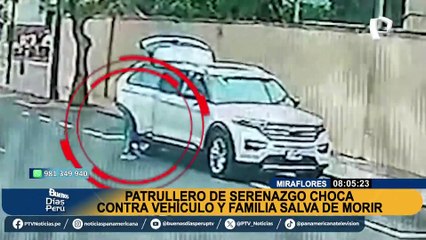 Скачать видео: Miraflores: hombre resulta herido luego que patrullero de serenazgo impactara contra su camioneta