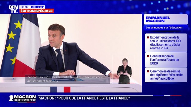 Emmanuel Macron annonce la mise en place d'un congé de naissance pour remplacer le congé parental actuel, qui permettra aux deux parents d'être auprès de leur enfant pendant six mois s'ils le souhaitent