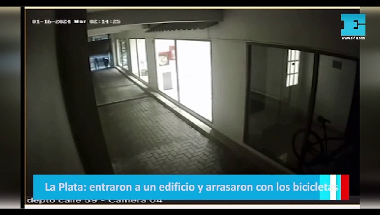 Entraron a un edificio y arrasaron con las bicicletas