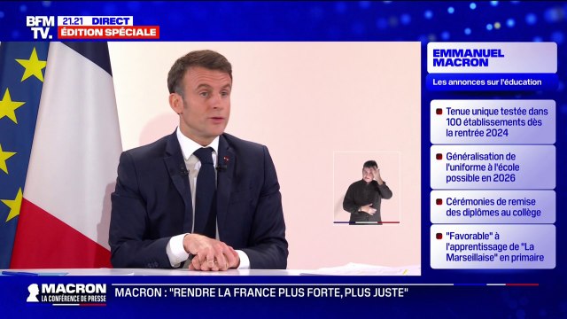 Emmanuel Macron: Les émeutes ont eu en face d'elles une réponse implacable de l'État