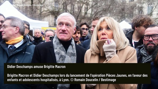 VIDEO À eux d'être au niveau ! : Didier Deschamps envoie un gros tacle aux joueurs d'un club français, Brigitte Macron hilare