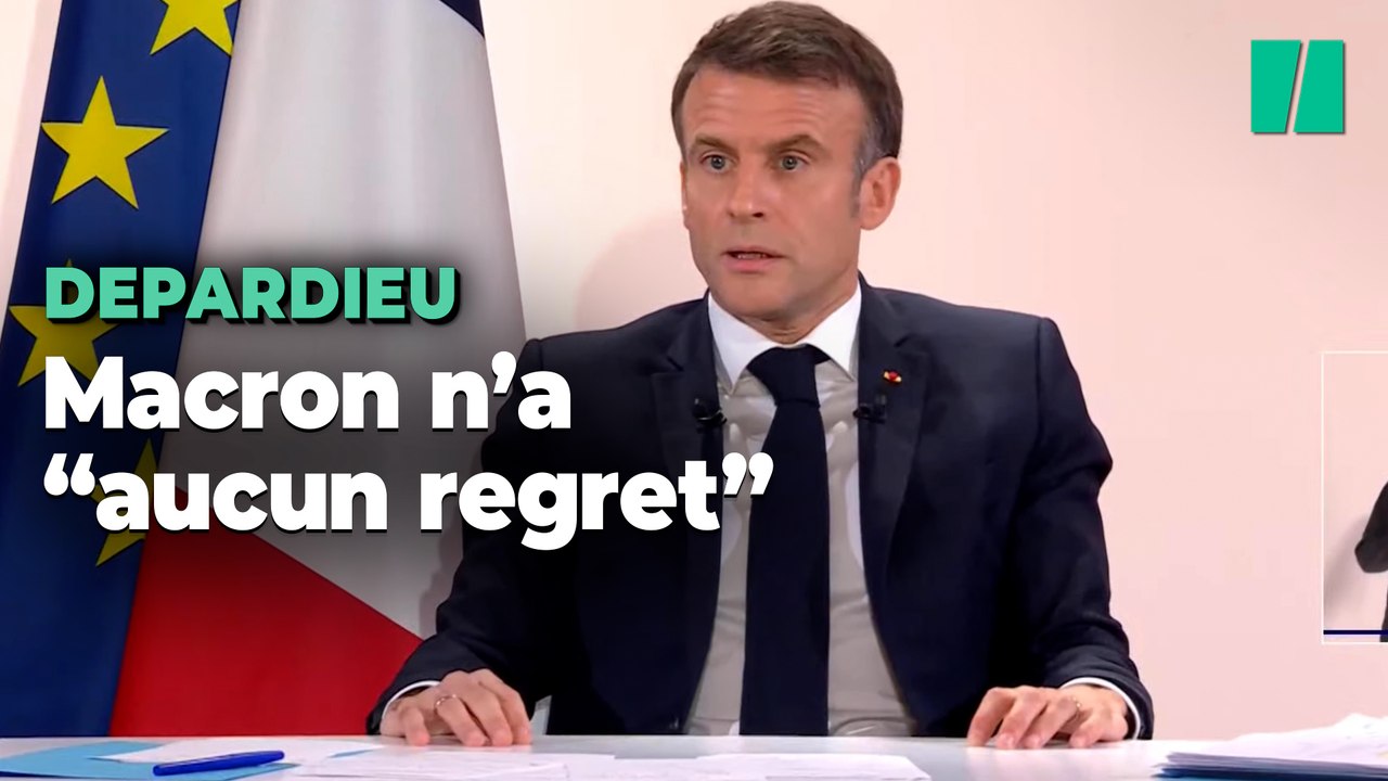 Macron n'a "aucun regret" d'avoir défendu la "présomption d'innocence" de Depardieu