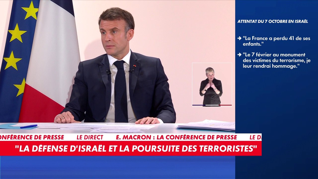 Emmanuel Macron : «Nous nous battons [...] pour qu'il y ait une vraie réponse dans la durée à l'aspiration légitime du peuple palestinien pour avoir un Etat»