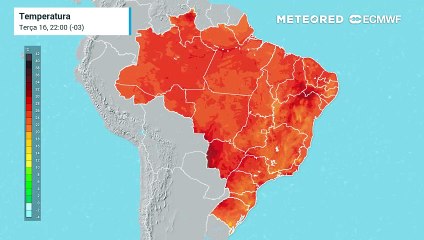 Previsão de Temperaturas até Quinta-Feira (18)