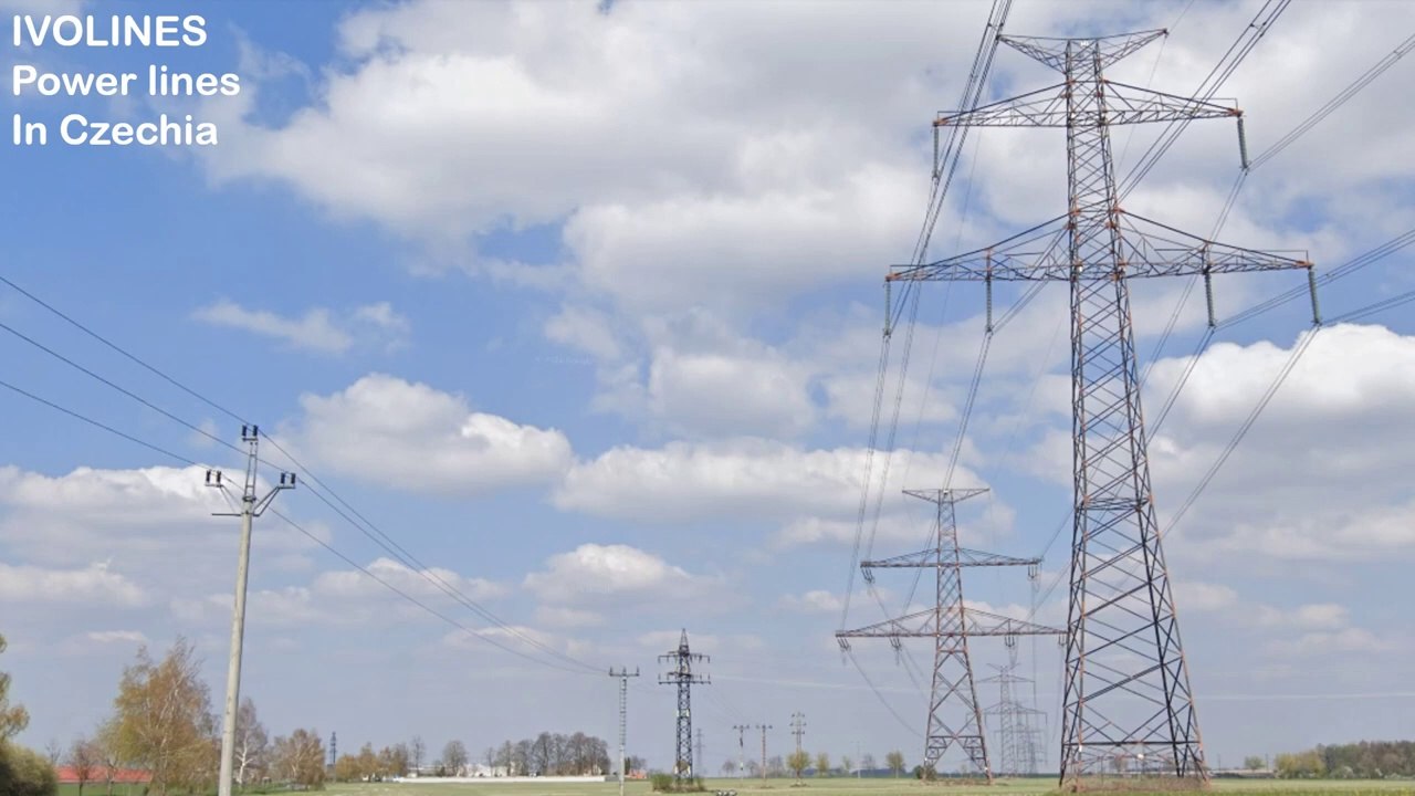 CZ1 Power lines in Czechia.