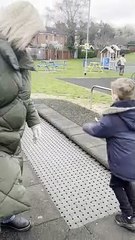 Nan Takes a Tumble on Park Trampoline
