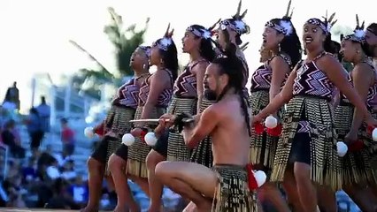 New Zealand Traditional Dance ＜Haka_Poi_Stick＞in Beautiful Sunset time in Guam(360P)