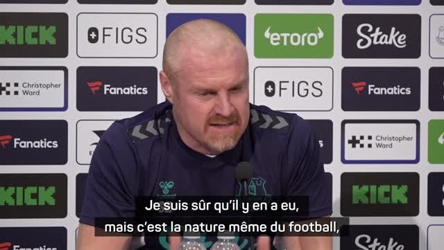Everton - Dyche : Je suis sûr qu'il y a eu des erreurs, mais c'est la nature même du football