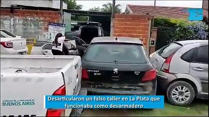 Desarticularon un taller en La Plata que funcionaba como desarmadero