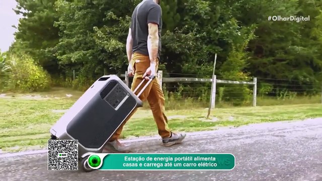 Estação de energia portátil alimenta casas e carrega até um carro elétrico