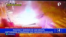 San Miguel: permanece detenido pirómano que incendió árbol de navidad y quemó dos vehículos