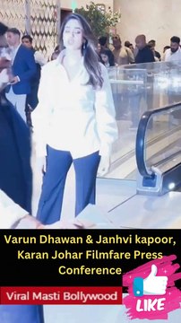 Varun Dhawan & Janhvi kapoor, Karan Johar Filmfare Press Conference Viral Masti Bollywood