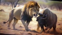 LION VS BUFFALO - Who will win in fight.