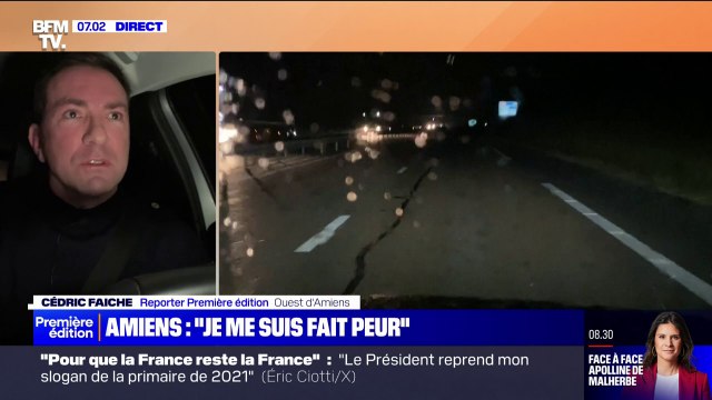 Je me suis fait très peur : notre reporter Cédric Faiche raconte les conditions difficiles sur les routes à l'ouest d'Amiens en raison du verglas