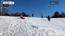 People across the US make the most of a snow day