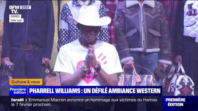 Direction le Far West avec le défilé Louis Vuitton à l'image de son créateur Pharrell Williams, pour l'ouverture de la Fashion Week Homme à Paris