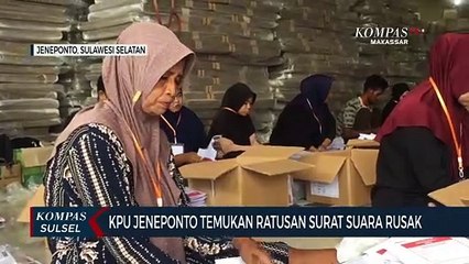 KPU Jeneponto Temukan Ratusan Surat Suara Rusak
