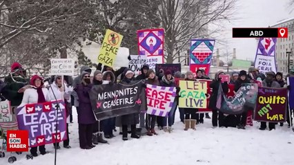 ABD'de, Filistin için ateşkes talebiyle protesto düzenlendi