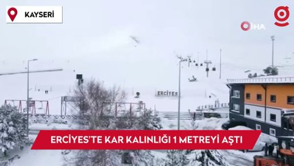 Erciyes’te kar kalınlığı 110 santimetreye ulaştı