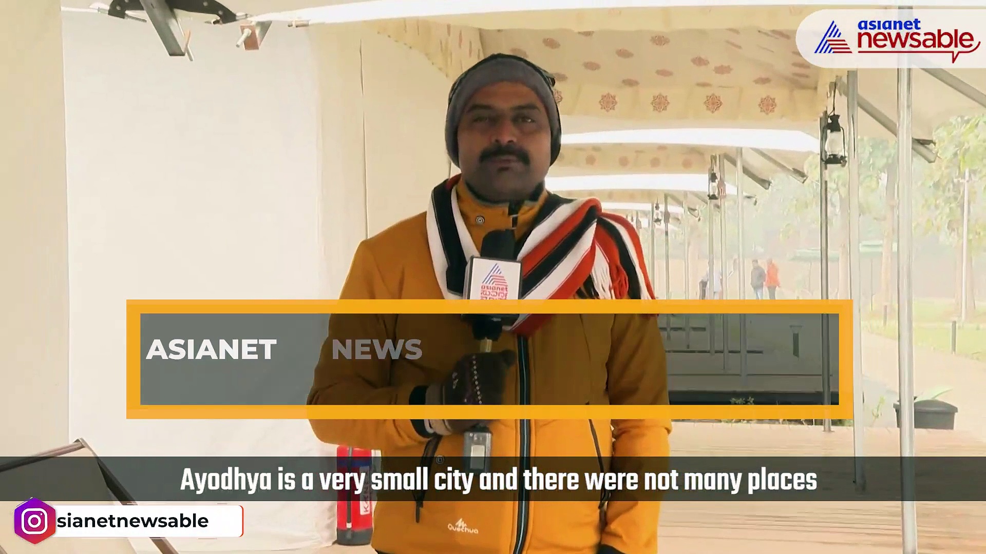 Asianet News in Ayodhya: Exploring the tent city that arose in just 4 months