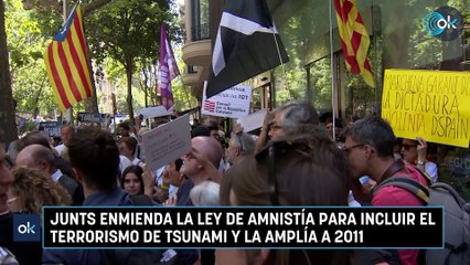 Junts enmienda la Ley de Amnistía para incluir el terrorismo de Tsunami y la amplía a 2011