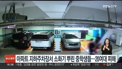 아파트 지하주차장서 소화기 뿌린 중학생들…차량 20여대 피해