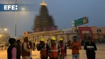 El lugar de nacimiento del dios hindú Ram apura la inauguración de un polémico templo