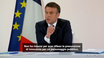Macron: nessun rimorso per difesa presunzione d'innocenza di Depardieu