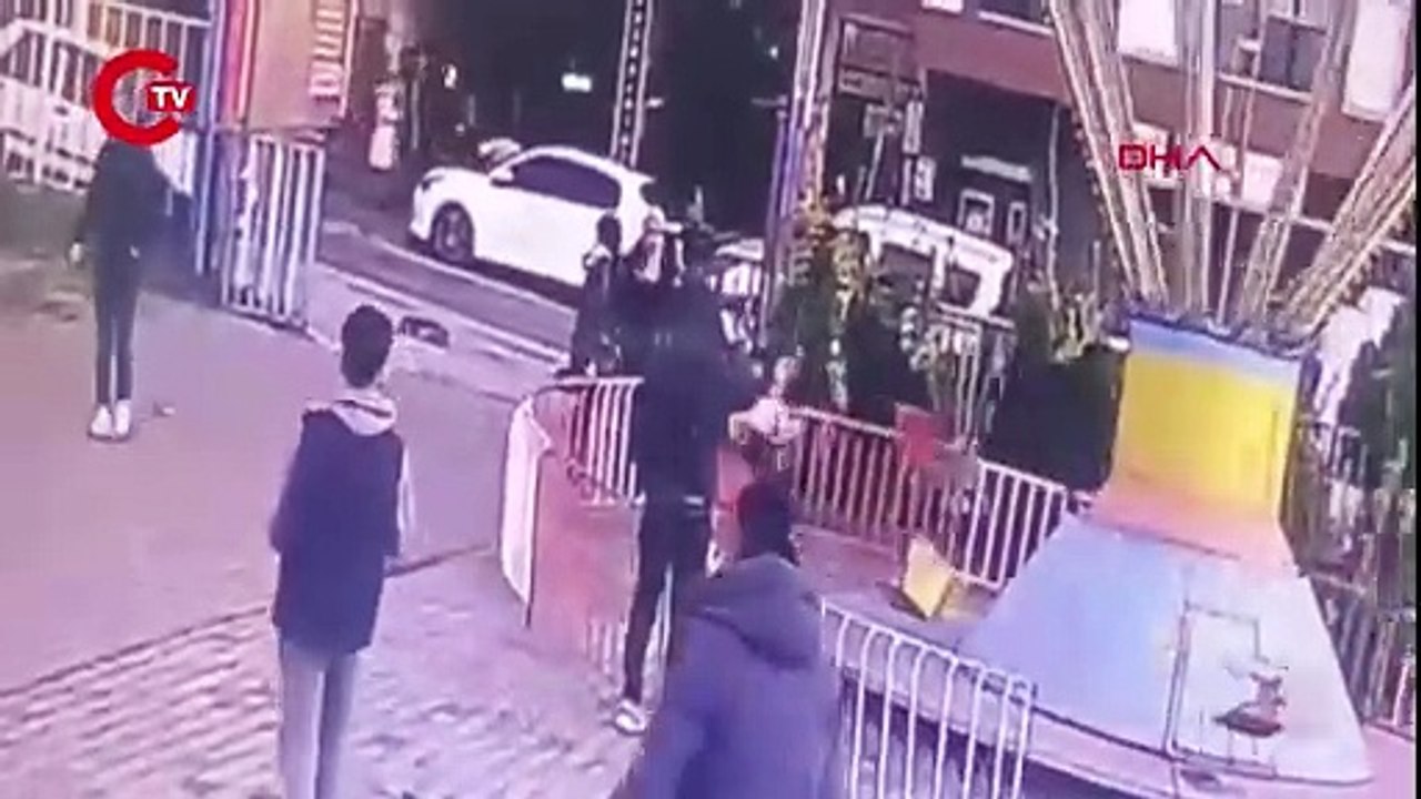 Saniye saniye kaydedildi... Lunaparkta silahlı saldırı: 1 kişi yaralandı!