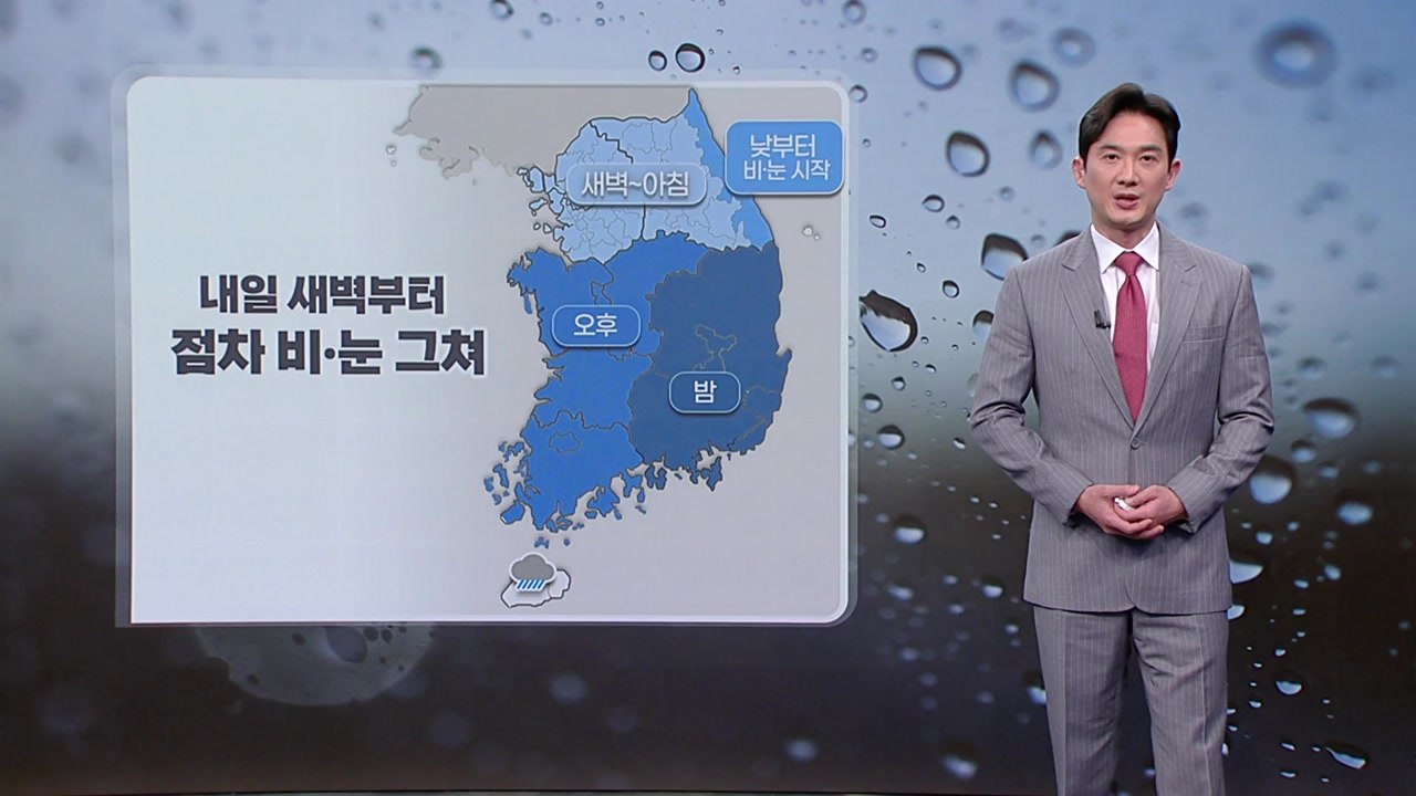 [날씨] 내일 새벽부터 점차 비·눈 그쳐...눈길 운전 유의 / YTN
