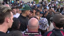 Kyrgios swamped by fans at Australian Open