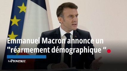 Emmanuel Macron annonce des mesures pour un "réarmement démographique et civique"