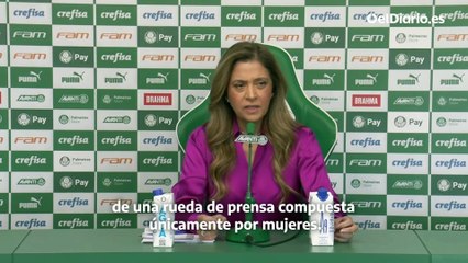 Leila Pereira, presidenta de un club de fútbol brasileño convoca una rueda de prensa solo para mujeres