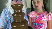 Chocolate Fountain Challenge Yummy Candy Treats Victoria Annabelle Granny Hidden