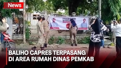 Terpasang di Rumah Dinas Pemkab, Baliho Capres Dicopot Satpol PP di Pinrang