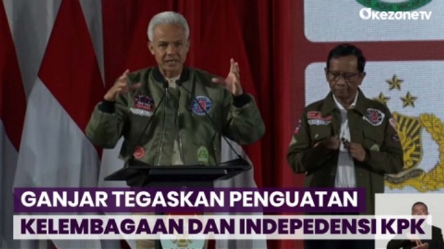 Komitmen Berantas Korupsi, Ganjar Tegaskan Penguatan Kelembagaan dan Indepedensi KPK