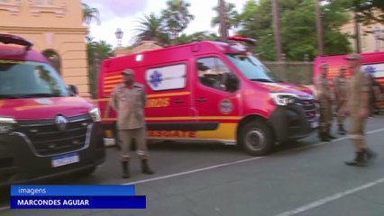 Скачать видео: Governo entrega 12 novas viaturas de resgate ao Corpo de Bombeiros