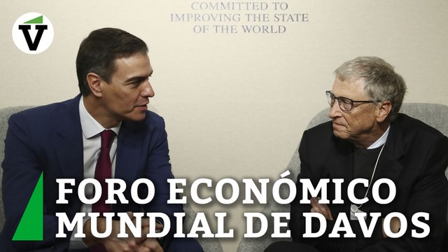 Sánchez huye de los fondos de inversión en Davos para centrarse en Google y Bill Gates