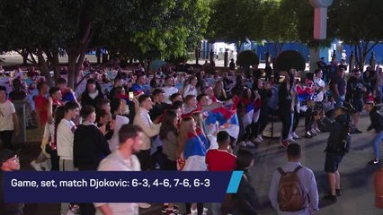 Serbian fans go wild as Djokovic defeats Popyrin