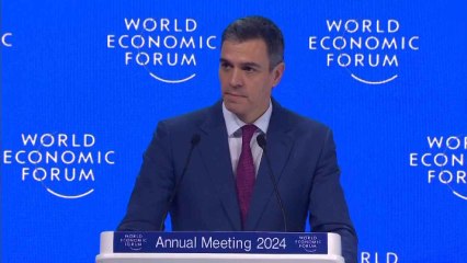 Pedro Sánchez comparece en el Foro de Davos