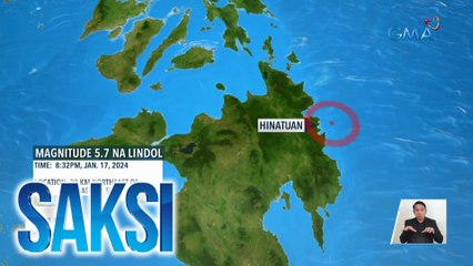 Surigao del Sur, niyanig ng 5.7 magnitude na lindol | Saksi