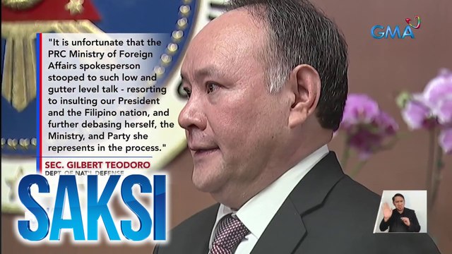 Defense Sec. Teodoro, binuweltahan ang pahayag ng Chinese Foreign Ministry kaugnay sa pagbati ni PBBM sa bagong halal na pangulo ng Taiwan | Saksi