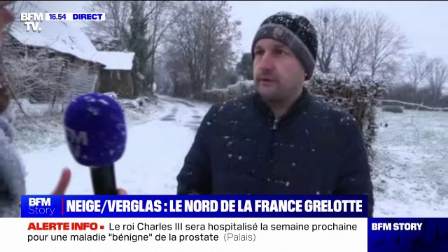 Neige en Seine-Maritime: Quand on habite loin du boulot, ce n'est pas toujours évident raconte un habitant de Smermesnil