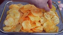 4 Ways to eat Crispy Fried Potatoes ! Potato Chip ! Potato Snacks